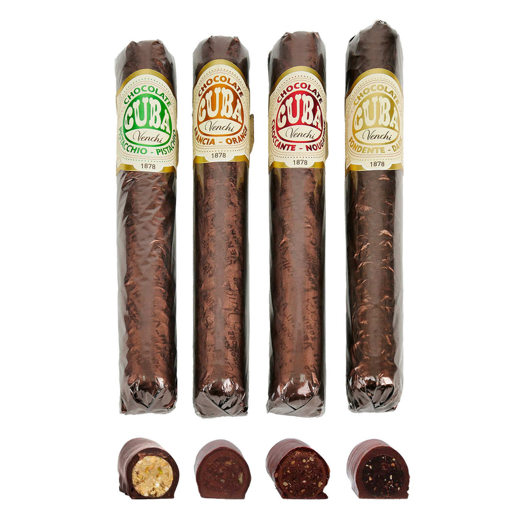 Wooden box with 54 chocolate cigars Venchi