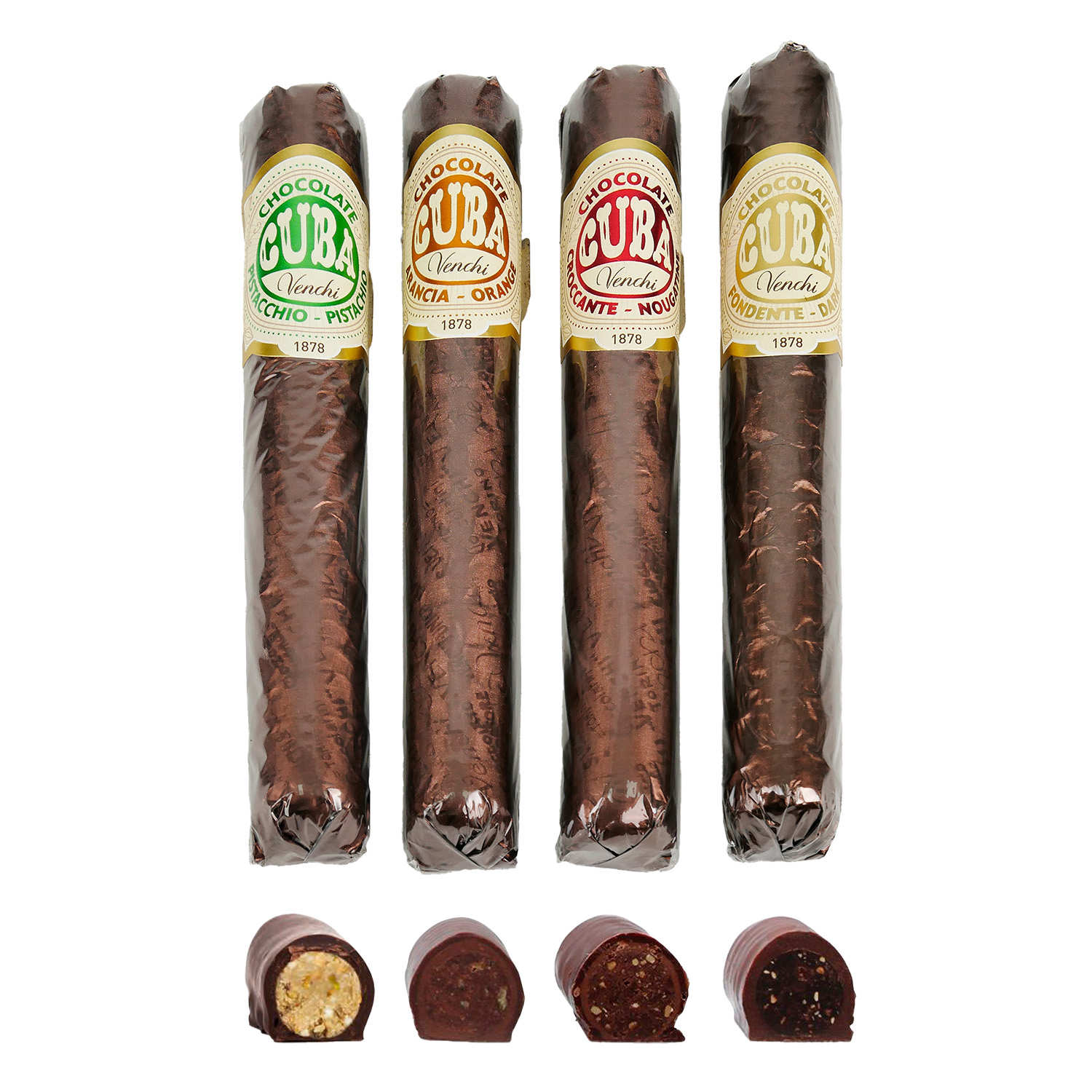 Wooden box with 54 chocolate cigars Venchi