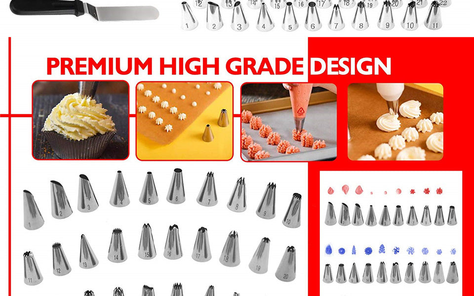Cake Decorating Tools Kit Turntable Pastry Nozzles For Cream Confectionery Bags Icing Piping Nozzles Tips Baking Tools For Cakes